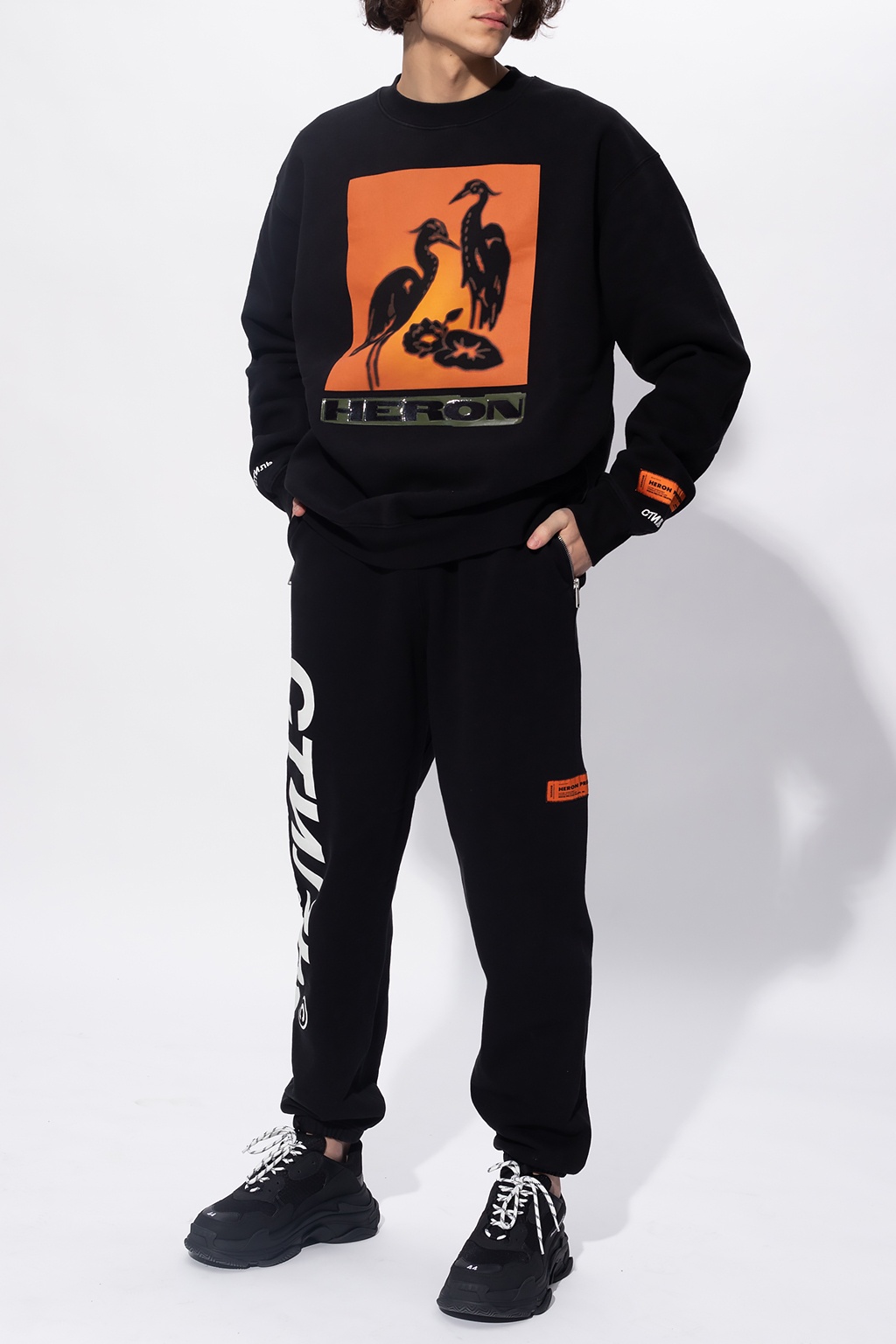 Heron Preston Logo-patched sweatpants